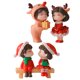 thumbnail image 3 of 2 pares de figuras navideñas en miniatura de pareja de dibujos animados, estatuas románticas, 3 of 5