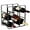 Black, variant on 9-Bottle Metal Wine Rack, Freestanding Holder Organizer for Red and White Wine, Kitchen Countertop, Pantry, No Assembly Required, Black