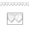 Beistle 7" x 12' Lace Heart Garland White 3/Pack 50590-W
