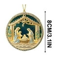 thumbnail image 3 of Nativity Christmas Ornaments, New Christian Ornaments Jesus Nativity Ornament Christmas Tree and Window Decor, Catholic Religious Gifts for Family Friends, Nativity Scene Decor Festive Ornament, 3 of 6