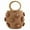 Camel, variant on Yucurem Women Straw Bucket Bag With Pearls Drawstring Wrist Bag Summer Beach Bag (Camel) Casual straw bag (Camel)