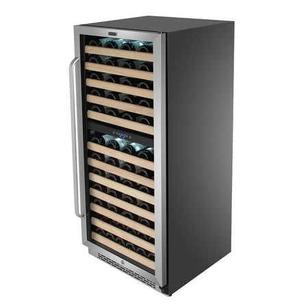 Whynter - 92-Bottle Dual Zone Wine Cooler - Stainless Steel