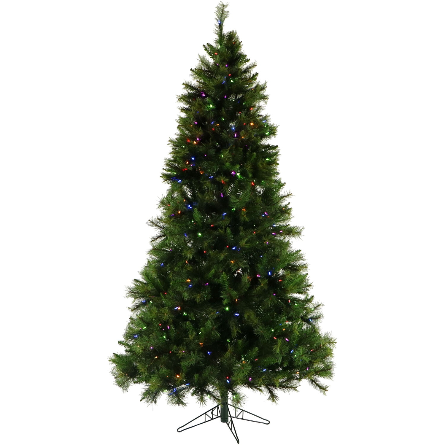 Artificial Christmas Tree 6.5/7/7.5' Full w Clear LED Lights and Base 