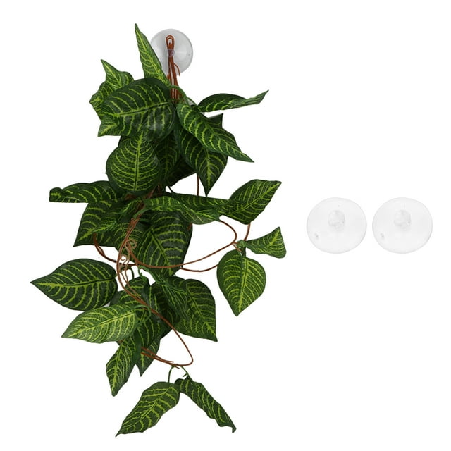 Planta de simulación de reptiles paisajismo decorativo vid falsa para caja de selva tropical de reptilesNFF‑84 hoja de estrella verde