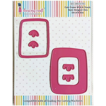 UPC: 0194186011964 | Dress My Craft Basic Designer Dies-Cute Frame With 4 Clouds