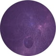 thumbnail image 1 of Ahgly Company Machine Washable Indoor Round Transitional Purple Violet Purple Area Rugs, 3' Round, 1 of 7
