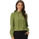 thumbnail image 1 of Dde San Patricio profesional Blusas de gade manlarcon cuello alto elegante pamujer  Aguacate Verde XL, 1 of 6