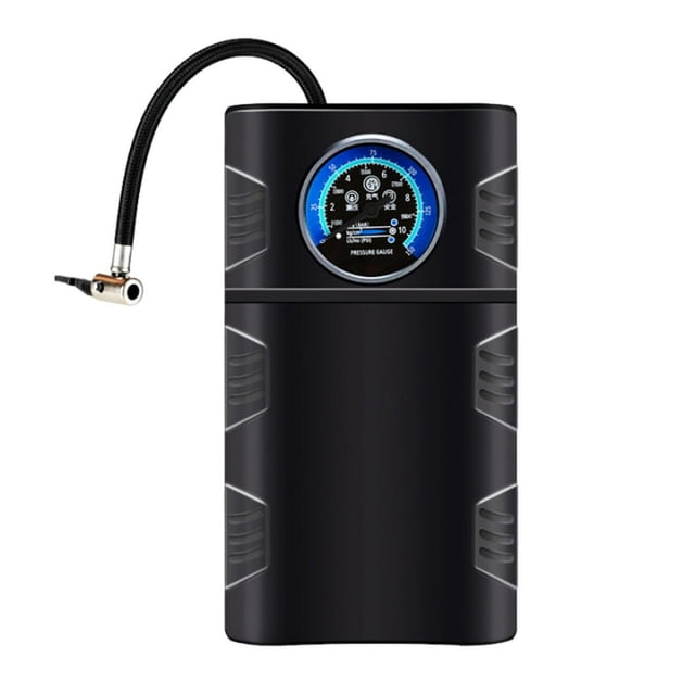 HAOANWireless Smart Car Tire Inflator Pump - Portable Electric Air Compressor with Real-Time Pressure Detection High-Speed Inflation Rechargeable 4000mAh Battery LED Display for Cars Bike