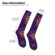 thumbnail image 2 of Fotbe Mardi Gras2 Calcetas Divertidas Estampadas para Hombre y Mujer, Calcetas de Algodón hasta la Rodilla para Caminar, Correr, Enfermería y Embarazo, 2 of 6