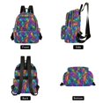 thumbnail image 4 of FORMRS Mini Backpack Purse for Women Quilted Travel Daypack Casual Shoulder Bag, Vibrant Stained Glass Pattern, 4 of 7