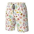 thumbnail image 4 of Logiee Dessert Print Mens Swim Trunks Quick Dry Board Shorts,Breathable Hawaii Beach Shorts Swimwear Bathing Suits-X-Large, 4 of 6