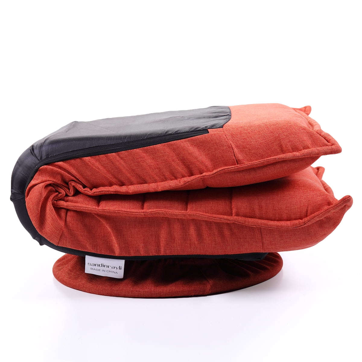 Lowestbest Adjustable 5-Position Floor Chair, Folded 360 Rotation Swivel Recliner Chair Sofa Couch Beds, Red Lowestbest Adjustable 5-Position Floor Chair, Folded 360 Rotation Swivel Recliner Chair Sofa Couch Beds, Red