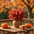thumbnail image 4 of Beautynvta 2 Pcs Artificial Fall Leaf Flowers, Fake Maple Leaves Branches, Faux Autumn Maple Leaf Bouquet for Thanksgiving Table Centerpieces Decoration, 4 of 6