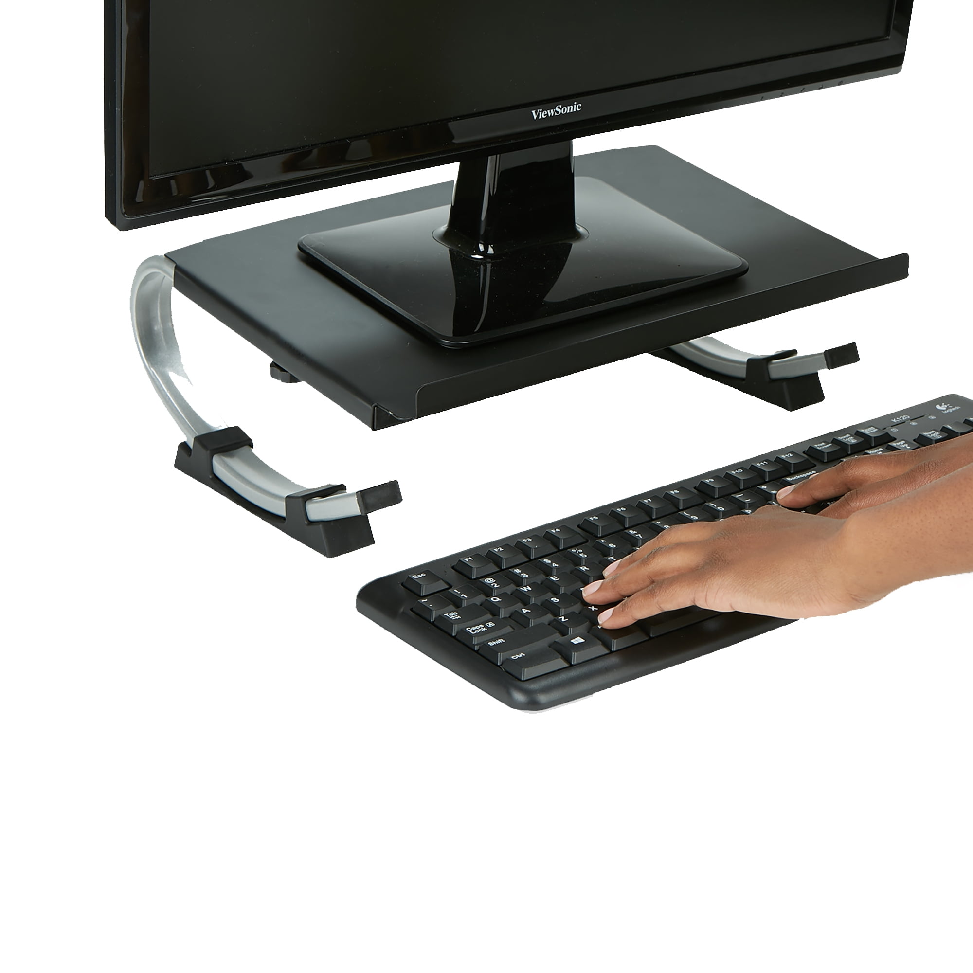 Mind Reader Monitor Stand Riser, Adjustable AntiSlip, Ventilated