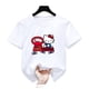 thumbnail image 3 of Camisetas de Hello Kitty para niños, camisa de manga corta con cuello redondo, informal, holgada, 3d, Anime, Verano, 3 of 4