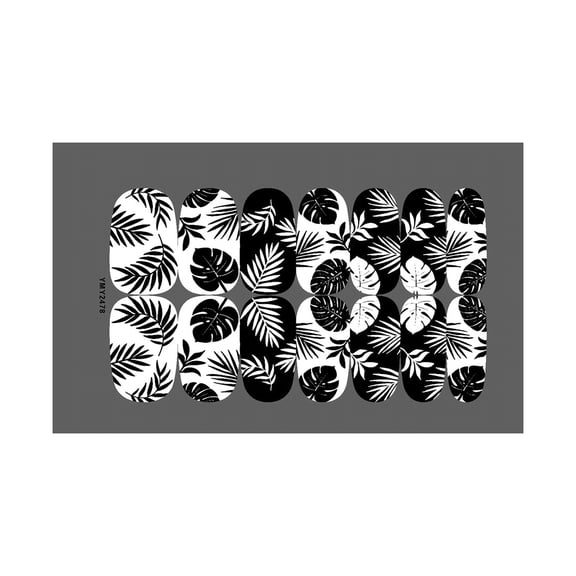 TUTUnaumb 2022 Winter Christmas Beauty & Health Black White Series Of Nail Stickers Full Of Nail Stickers Beauty & Health Makeup On Sale