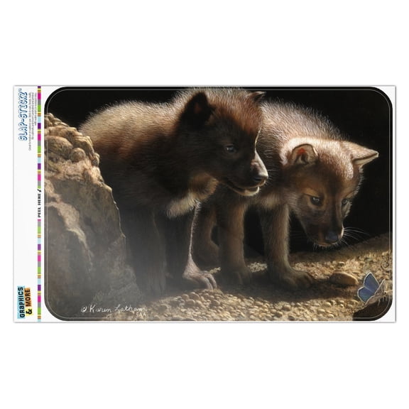Curious Wolf Pups Wolves Home Business Office Sign