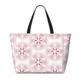 thumbnail image 2 of Pofeuu Christmas Snowflakes Print Beach Bag,Waterproof Sandproof Beach Tote Bag, Large Capacity Foldable Beach Bags for Women, 2 of 7