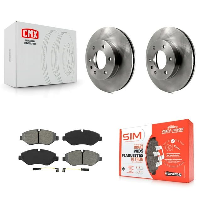 Transit Auto Front Disc Brake Rotors and Semi-Metallic Pads Kit for Car Sprinter 2500 Mercedes-Benz Dodge Freightliner K8S-100232