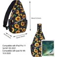 thumbnail image 3 of Sling Backpack,Travel Hiking Daypack Sunflower Rope Crossbody Shoulder Bag, 3 of 6