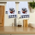 thumbnail image 4 of Beautynvta Halloween Kitchen Towel, Pumpkins Gnome Heart Buffalo Plaid Kitchen Towels Dish Towels, Halloween Decorative Hand Towels, 17.7''x27.5'', 4 of 6