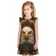 thumbnail image 1 of Balery Vintage Pattern Bald Eagle Camisón de princesa para niñas, pijama de algodón con mangas abullonadas, suave y bonito.-Medium, 1 of 6