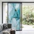 thumbnail image 2 of Non-Adhesive Static Cling Window Tint, Turquoise Marble Window Privacy Film Frosted, Abstract Modern Art Marble Crack Insulated Windows Frosted Films for Living room, 35.4 x 78.7 Inches, 2 of 9