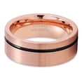 thumbnail image 2 of Rose Gold Wedding Ring,8mm Wedding Ring,Tungsten Carbide Ring,Engagement Ring,Black Wedding Ring,Comfort Fit, 2 of 4