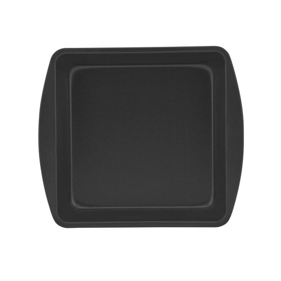 Mainstays Nonstick 7.6" x 7.6" x 1.8" Square Cake Pan, Brownie Pan, Dark Gray
