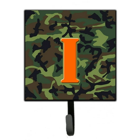 

Carolines Treasures CJ1030-ISH4 Letter I Monogram - Camo Green Leash or Key Holder 7Hx4.25W multicolor
