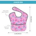thumbnail image 2 of Bingfone Mess-Proof Baby Bib - Waterproof Bib for Baby Boy or Girl with Food Catcher Pocket, Unisex-Donuts, 2 of 6