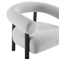 thumbnail image 6 of Modway Sable Upholstered Modern Fabric Armchair in Light Gray and Black, 6 of 9