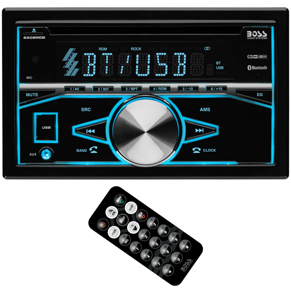 Boss Audio Systems 850BRGB Double DIN Bluetooth CD Player & Radio Car