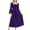 Purple, variant on Fsgntruao Gothic Medieval Dress for Women Square Neck Long Bell Sleeve Solid Color Court Style Halloween Stage GownBeige,L