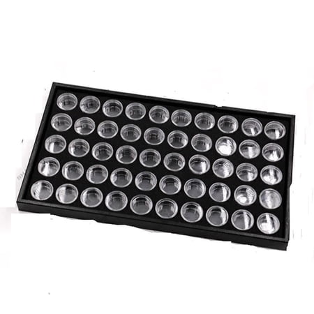 Linyer Storage Container Empty Grids Case Holder Professional Rectangle Black Plastic Organizer Jewelry Rhinestones Accessories Type2
