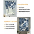 thumbnail image 3 of Vintage Navy Blue Tie Up Curtains for Window, Thermal Insulated Balloon Shade Adjustable Rod Pocket Curtains Valance Panels for Kitchen Bathroom Cafe 42 x 54 Marble Abstract Art, 3 of 6
