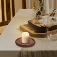 thumbnail image 6 of Raindrops Rustic Wooden Candle Holder for Storage Dark Brown Small Lovely Shape 7.5 Inch Round, 6 of 8