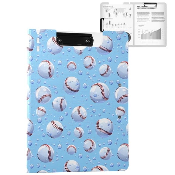 ALAZA Baseball in Water A4 Foldable Clipboard 360 Degree Folder Binder