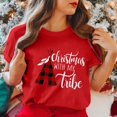 thumbnail image 5 of Gibobby Camisa navideña mujer Camiseta de manga corta con cuello redondo y estampado de Navidad para mujer(Rojo,G), 5 of 5