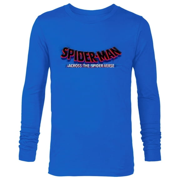 Marvel Spider-Man: Across the Spider-Verse Movie Logo - Long Sleeve T-Shirt for Men - Customized-Navy