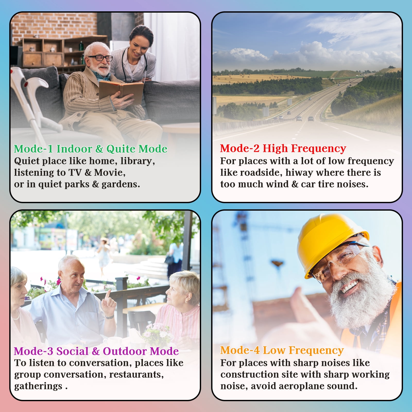 HIBRIQ Rechargeable Hearing Aids with Enhanced Speech, Noise Reduction & Feedback Cancellation for Seniors HH-1220AX