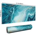 thumbnail image 1 of Large Mouse Pad 31.5''''×12'''', XXL Extended Gaming Mouse Pad Mat with Non-Slip Base Stitched Edge, Waterproof Mousepad for Computer, Office, Keyboard and Laptop (Marble-2, 31.5''''×12''''), 1 of 5