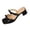Black, variant on Women's Low Block Heels Sandals Square Open Toe Slip On Two Strap Comfortable Casual Dress Mules, Black Size 6