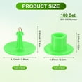 thumbnail image 3 of 100-Pack Cattle Ear Tags 001-100 Number, Plastic Round Livestock Ear Tags for Cows/Sheep/Cattle/Pig [Green], 3 of 6