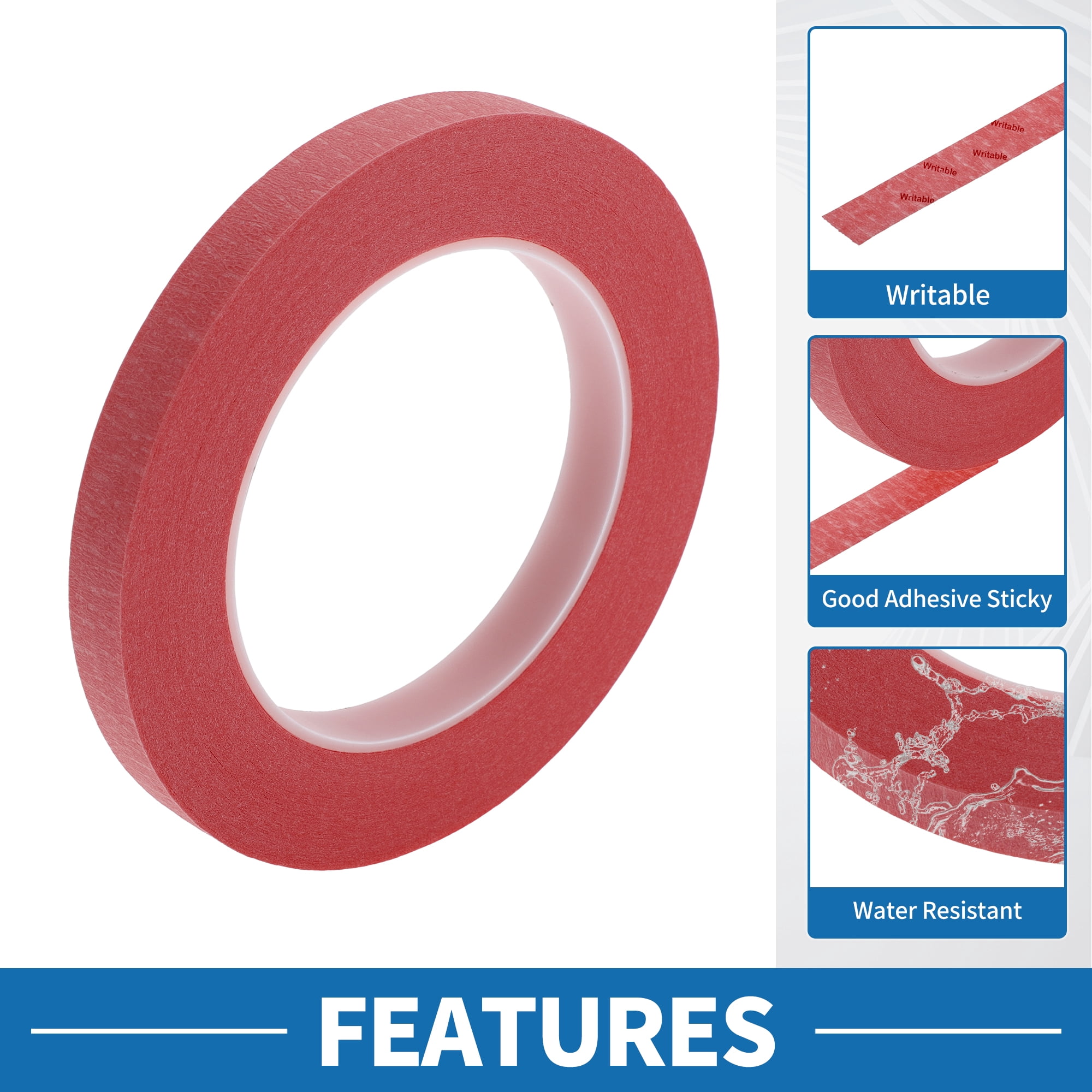 Unique Bargains Painters Tape Easy Removal for Various Surfaces Red