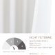 thumbnail image 3 of Cortina Jinchan Pinch plisada, blanca, 213 cm de longitud, filtro de luz, 3 of 9