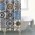 thumbnail image 4 of Multicolor Ethnic Geometric Patchwork Pattern Shower Curtain 84"x72" ,Bathroom Decorative Shower Curtains Set with 12 Hooks,Modern Waterproof Washable Shower Curtain, 4 of 6