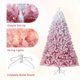 thumbnail image 5 of Seven y a half ft pre-lit snow-flocked rosa gradient artificial christmas tree con 450 rgb y warm blanca leds on foldable base, 5 of 9