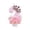 B, variant on Number 2 Candle with Rhinestone Crown and Pink Tulle Bowknot, Single Piece, Pink Glitter Design for 2Nd Birthday Girl, Cake Decoration