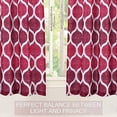 thumbnail image 6 of 30inch Kichen Curtain Panels Lattice Pattern Bathroom Window Curtain, 28" x 30", Red/Wine, Set of 2, 6 of 6